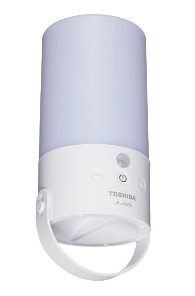 TOSHIBA LEDランタン　センサー・調光機能付き ホワイト LKL-4000-W [LED /単3乾電池×3 /防水対応]