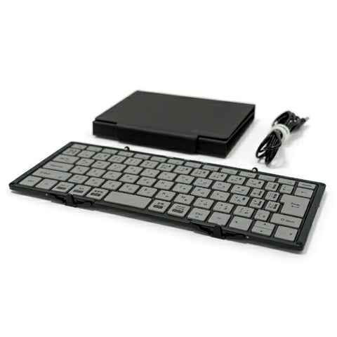 モボ 折りたたみキーボード (iOS/iPadOS/mac/Win) ブラック/グレー AM-K2TF83J/BKG [有線・ワイヤレス /Bluetooth・USB]