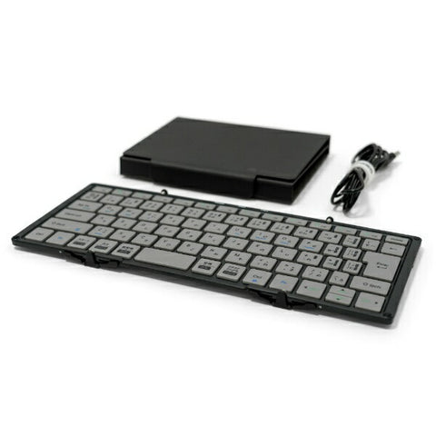 MOBO 모보 접이식 키보드 (iOS/iPadOS/mac/Win) 블랙/그레이 AM-K2TF83J/BKG [유선·무선/Bluetooth·USB]