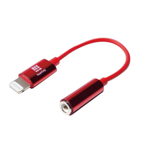 標籤[BIC攝像頭組原始] Lightning-4 Pole耳機終端轉換電纜標籤紅色HT-AAAOLH1RD