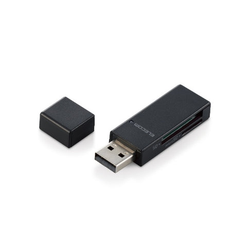ELECOM Card Reader Stick Type USB2.0 Compatible SD+microSD Compatible Black MR-D205BK