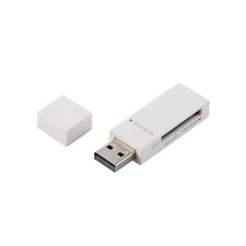 エレコム カードリーダー スティックタイプ USB2.0対応 SD+microSD対応 ホワイト MR-D205WH