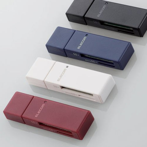 ELECOM 棒式讀卡機 USB2.0 相容於 SD+microSD 相容 白色 MR-D205WH