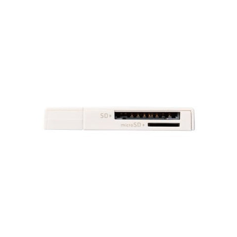 ELECOM 카드 리더 스틱 타입 USB2.0 대응 SD+microSD 대응 화이트 MR-D205WH