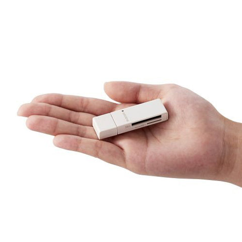 エレコム カードリーダー スティックタイプ USB2.0対応 SD+microSD対応 ホワイト MR-D205WH