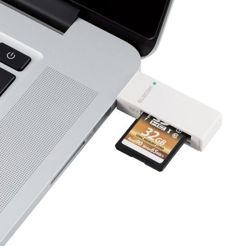 エレコム カードリーダー スティックタイプ USB2.0対応 SD+microSD対応 ホワイト MR-D205WH