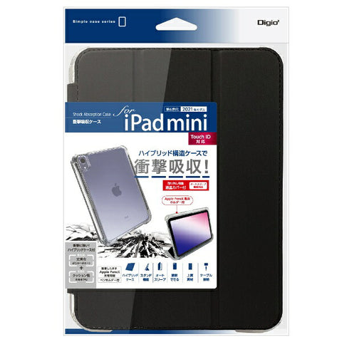 iPad Mini (6 세대) TBC-IPM2102BK 용 Nakabayashi Shock Case Black