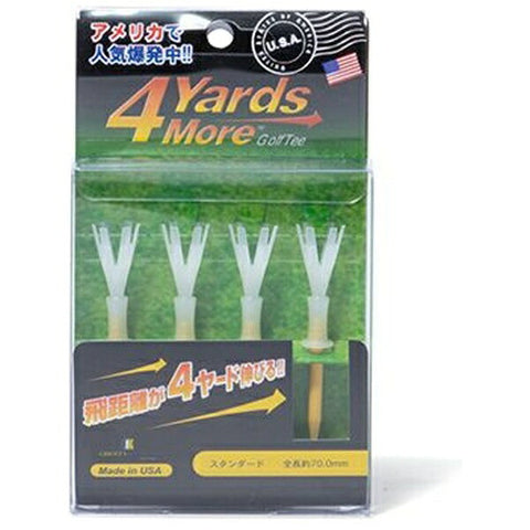 YAMANI 高爾夫球 T 卹 4 YARDS MORE GOLF TEE 標準（總長約 70.0 毫米/黃色，4 件）TRMG4YA2 [不可退貨或換貨]