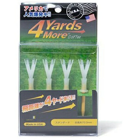 YAMANI Golf Tee 4 YARDS MORE GOLF TEE Standard (Total length approx. 70.0mm/Yellow, 4 pieces) TRMG4YA2 [No returns or exchanges]