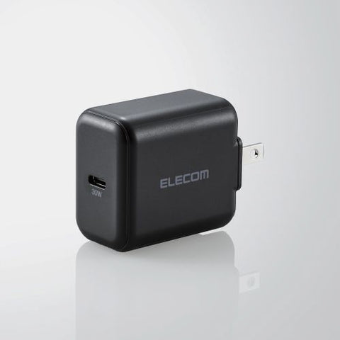 エレコム AC - USB充電器 ノートPC・タブレット対応 30W [1ポート：USB-C /USB Power Delivery対応] ブラック ACDC-PD2130BK