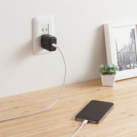 エレコム AC - USB充電器 ノートPC・タブレット対応 30W [1ポート：USB-C /USB Power Delivery対応] ブラック ACDC-PD2130BK