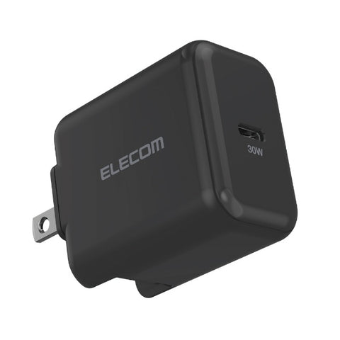 エレコム AC - USB充電器 ノートPC・タブレット対応 30W [1ポート：USB-C /USB Power Delivery対応] ブラック ACDC-PD2130BK
