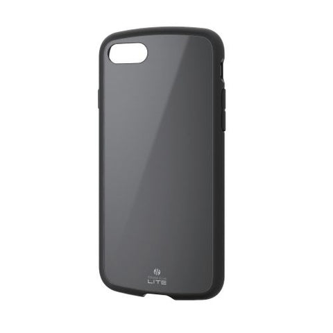 ELECOM iPhone SE (3rd/2nd generation)/8/7 Case Cover Hybrid TOUGH SLIM LITE Shockproof Lightweight Thin Wireless Charging with Strap Hole Black PM-A22STSLBK