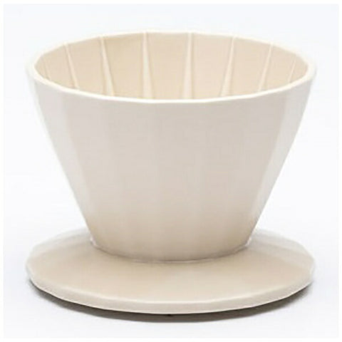 Kyotoh Ceramics KAKU-KAKU (KYOTOH) COFFEE DRIPPER 2CUPS Cappuccino Beige KTK-003