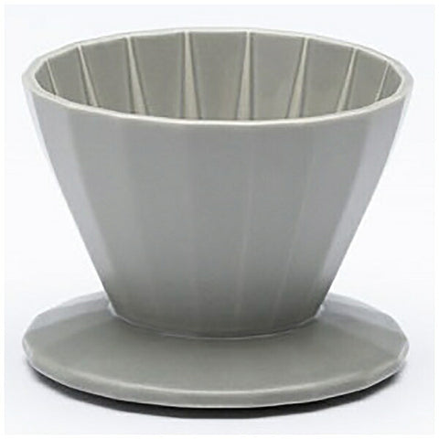 京陶窯業 KAKU-KAKU（KYOTOH）COFFEE DRIPPER 2CUPS オリーブグレイ KTK-003