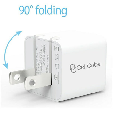 FUNMAX JAPAN Cell Cube Foldable Plug AC Charger 30W/PD [Extremely Small] CC-AC06 Cell Cube (Cell Cube) White CC-AC06 [1 port/USB Power Delivery compatible]