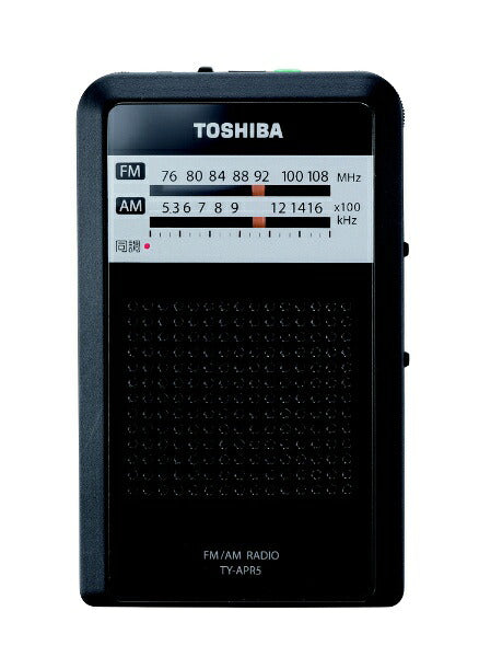 TOSHIBA 携帯ラジオ ブラック TY-APR5-K [ワイドFM対応 /AM/FM]