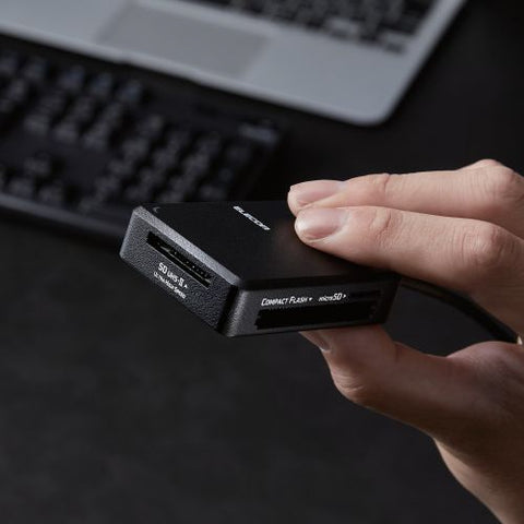エレコム メモリリーダライタ 高速化ソフト対応タイプ USB3.0対応 ブラック MR3-C402BK