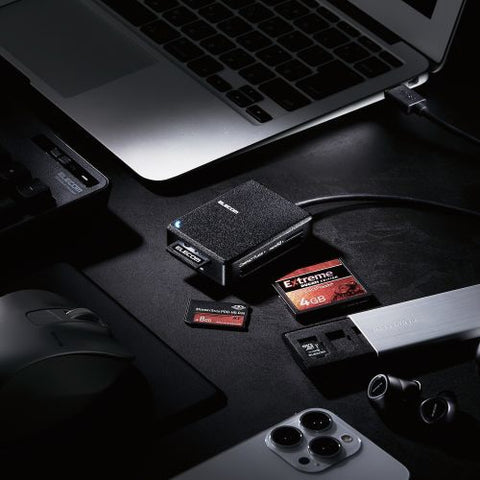 エレコム メモリリーダライタ 高速化ソフト対応タイプ USB3.0対応 ブラック MR3-C402BK