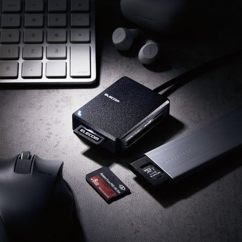 エレコム メモリリーダライタ 高速化ソフト対応タイプ USB3.0対応 ブラック MR3-C402BK
