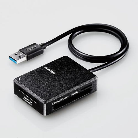 エレコム メモリリーダライタ 高速化ソフト対応タイプ USB3.0対応 ブラック MR3-C402BK
