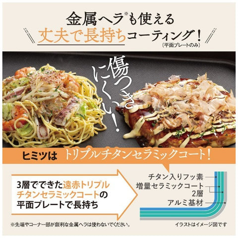 ZOJIRUSHI Hot Plate Yakiyaki Black EA-DF10-BA [1 plate]