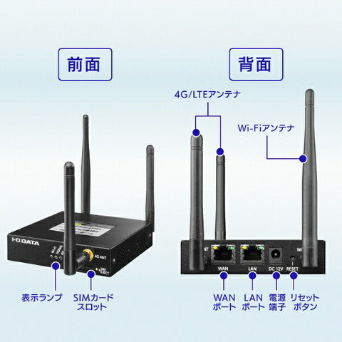 IO数据Wi-Fi 4G/LTE路由器（与Chrome/Mac/Windows11兼容）UD-LT2 [Wi-Fi 4（n）]