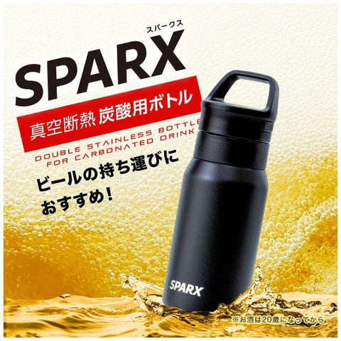 ATLUS 真空隔热碳酸瓶 [370ml] SPARX ASO-370BK [碳酸]