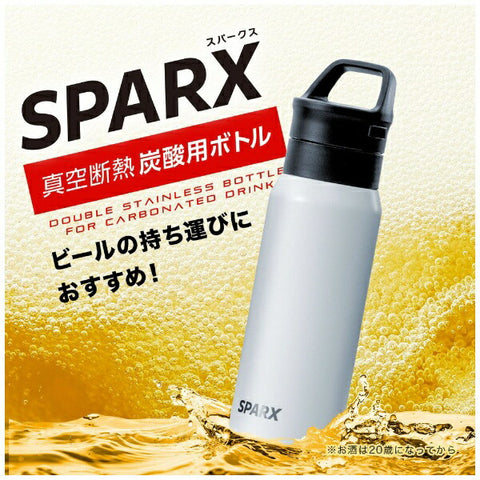 ATLUS Vacuum Insulated Carbonated Bottle [530ml] SPARX ASO-530WH [Carbonated Compatible]
