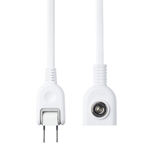 エレコム 延長コード 電源タップ コンセント 5m 2P 1個口 ほこりシャッター 絶縁キャップ マグネット スイングプラグ 125V 15A 1500W テーブルタップ ホワイト T-X01M-2150WH [5.0m /1個口]