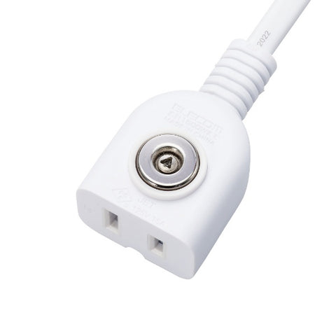 エレコム 延長コード 電源タップ コンセント 5m 2P 1個口 ほこりシャッター 絶縁キャップ マグネット スイングプラグ 125V 15A 1500W テーブルタップ ホワイト T-X01M-2150WH [5.0m /1個口]