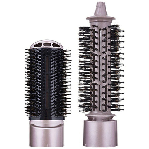 TESCOM Negative Ion Curl Dryer [Natural Camellia Oil Blended Pig Hair Blow Brush/Roll Brush Included] Bronze TC530A-N