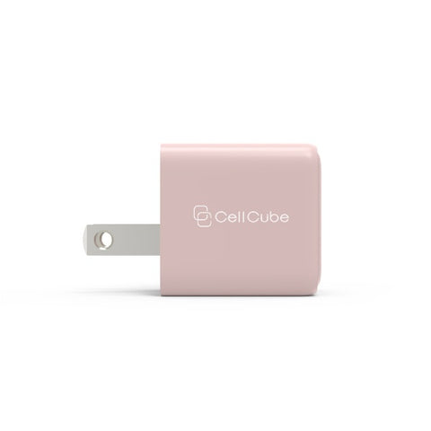 FUNMAXJAPAN Cell Cube Foldable Plug AC Charger 30W/PD [Extremely Small] Cell Cube Light Sakura CC-AC06 [1 Port/USB Power Delivery Compatible]