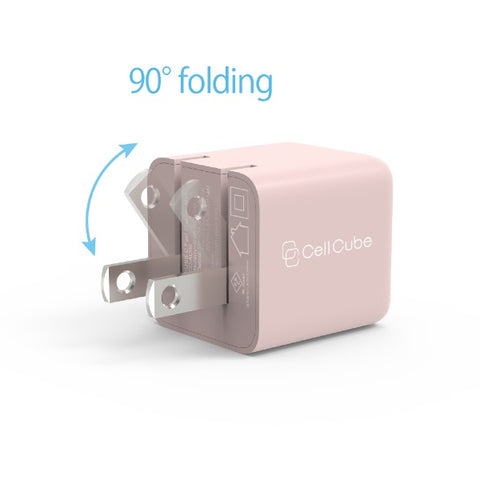 FUNMAXJAPAN Cell Cube 可折疊插頭交流充電器 30W/PD [極小] Cell Cube Light Sakura CC-AC06 [1 連接埠/USB 供電相容]