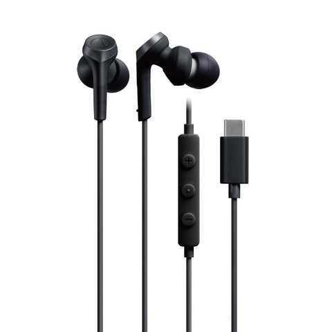 Audio-Technica耳机，运河类型，USB Type-C，Black，ATH-CKS330C，BK [USB]