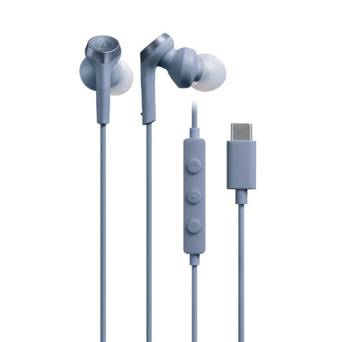 audio-technica 耳機 耳道式 USB type-C 藍色 ATH-CKS330C BL [USB]