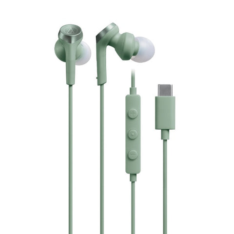 audio-technica earphone canal type USB type-C green ATH-CKS330C GR [USB]