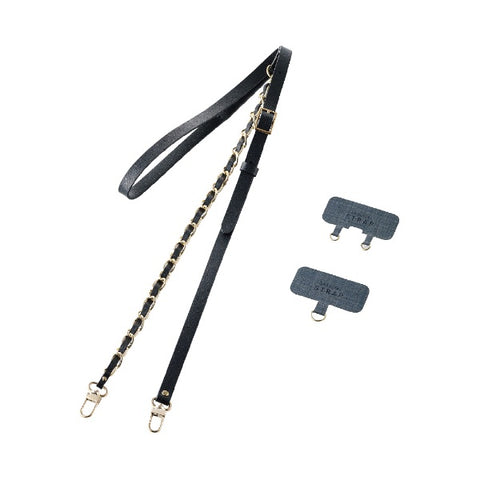 ELECOM Smartphone Shoulder Strap/Strap Seat Included/Chain Type/Black P-STSDH2CHBK