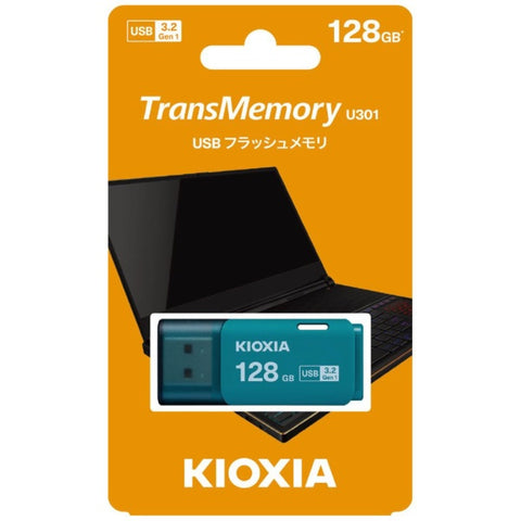 Kioxia USB Memory TransMemory U301 (Compatible with Mac/Windows11) Light Blue KUC-3A128GL [128GB / USB TypeA / USB3.2 / Cap type]