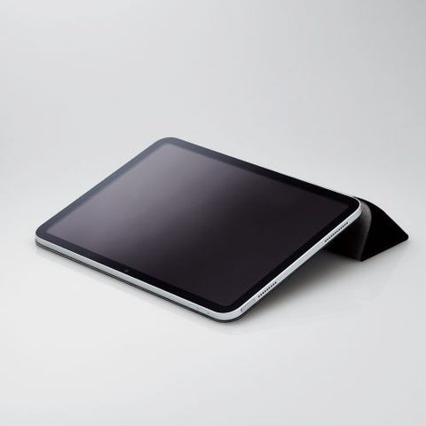 Elecom 10.9英寸iPad（第10代）超薄的抗菌軟皮革磁鐵連接睡眠兼容黑色TB-A22RWVPFBK