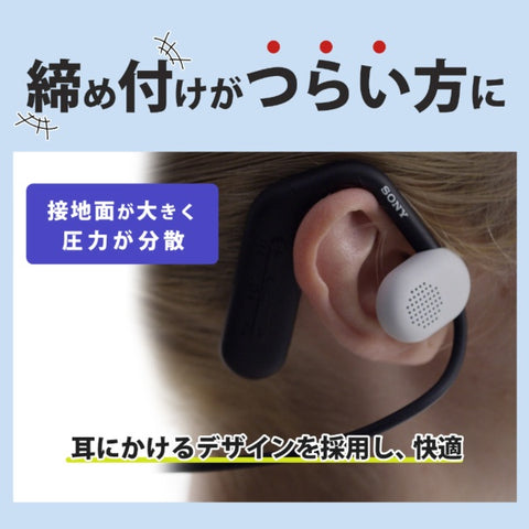 소니SONY 블루투스 이어폰 귀걸이형 Float Run 블랙 WI-OE610BQ [방적&넥 밴드 /Bluetooth]