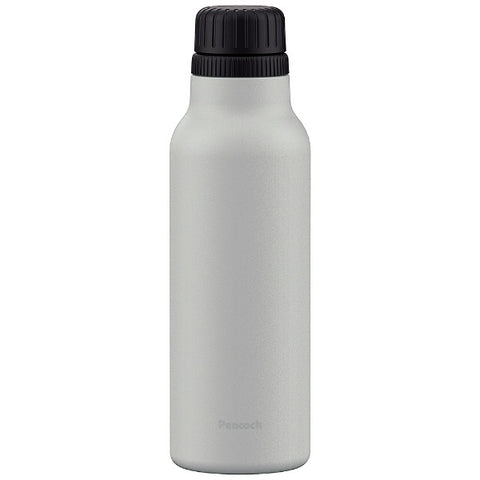 Peacock Stainless Steel Bottle for Carbonated Drinks [800ml] Light Gray AJH-80 [Compatible with Carbonated Drinks]