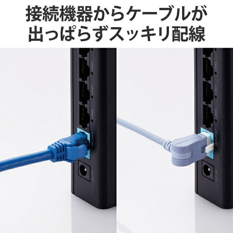 エレコム LANケーブル 縦スイング式 ブルー LD-GPATSV/BU100 [10m /カテゴリー6A /スリム]