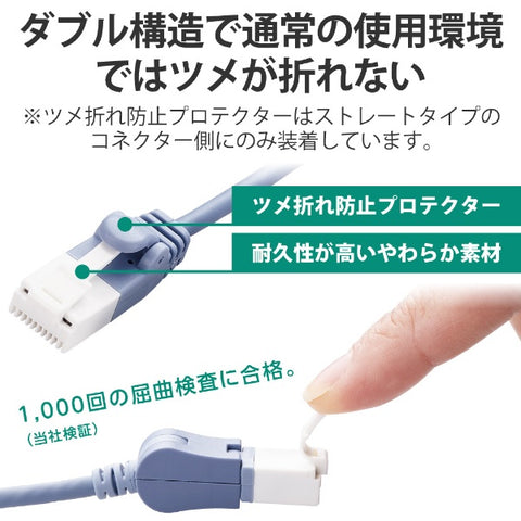 ELECOM LAN Cable Vertical Swing Type Blue LD-GPATSV/BU100 [10m/Category 6A/Slim]