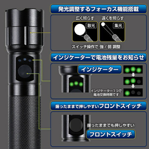Elpa Flashlight DOP-EP560 [Waterproof]