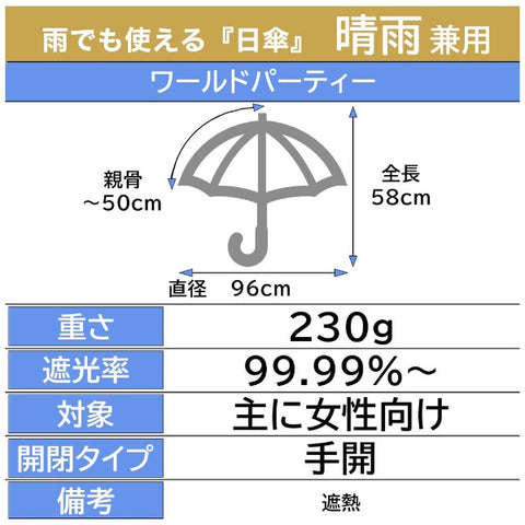 WPC. Parasol Folding Umbrella Shading Organdy Bicolor Mini Wpc. Saxophone 801-16536-102 [Umbrella for both sun and rain /55cm]