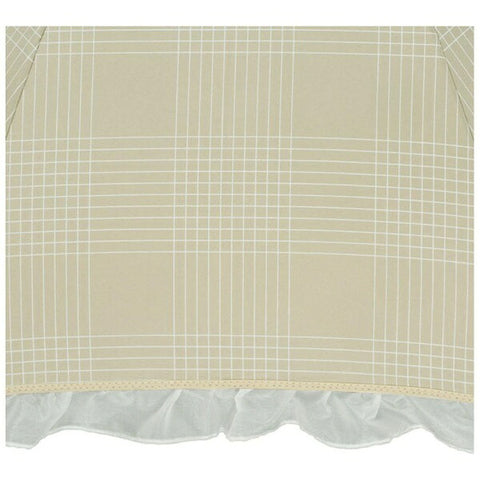 WPC. Parasol, long umbrella, light-shielding organdy frill check Wpc. Beige 81-13223-101 [Sun or rain umbrella/50cm]