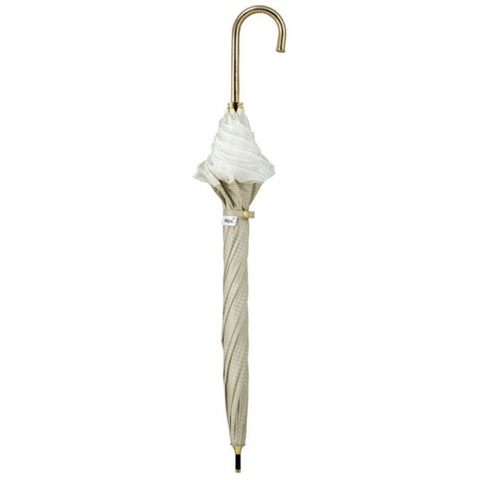 WPC. Parasol, long umbrella, light-shielding organdy frill check Wpc. Beige 81-13223-101 [Sun or rain umbrella/50cm]