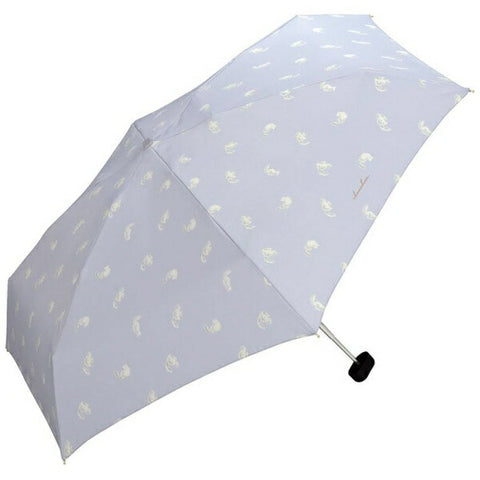 WPC. Umbrella Folding Umbrella Cats Mini Purple 7409-171-002 [Sun and Rain Umbrella/50cm]
