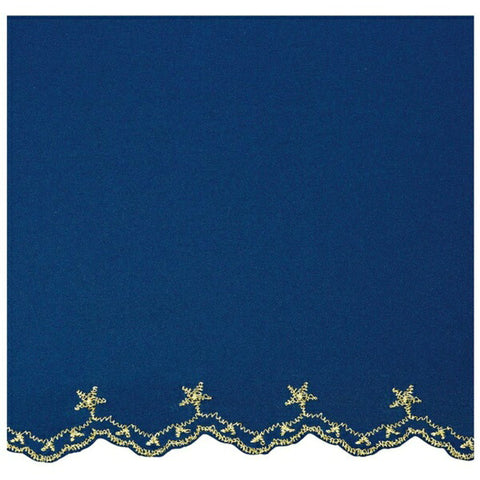 WPC. Parasol long umbrella shading star pattern scallop navy 81-19720-101 [Umbrella for both sun and rain /50cm]